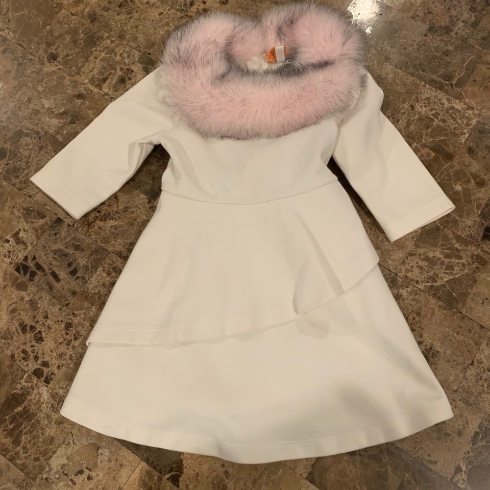 Janie and Jack Fur Collar Dress (18-24 months)
